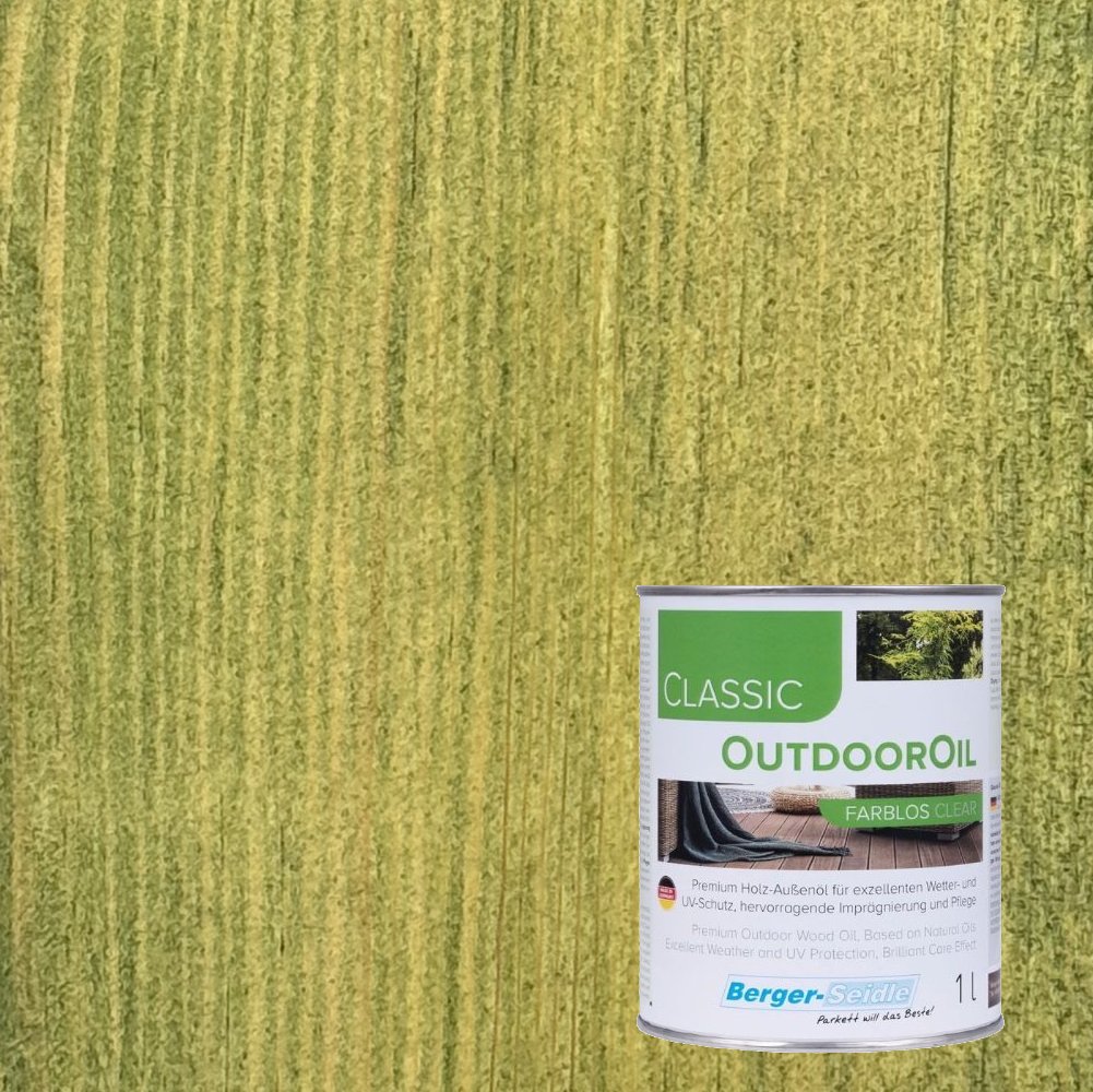 Масло для дерева Berger-Seidle OutdoorOil цвет Olive Green / Olivgrun полуматовое 1 л